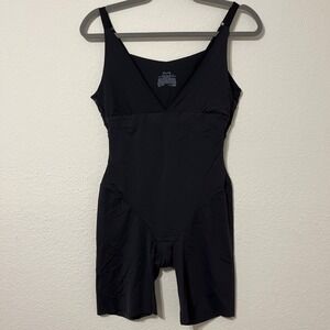 Maidenform Black Shapewear Bodysuit Romper XL Seamless Tummy Control Slim